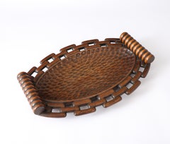 Monoxyle Oak Tray, France 1950's