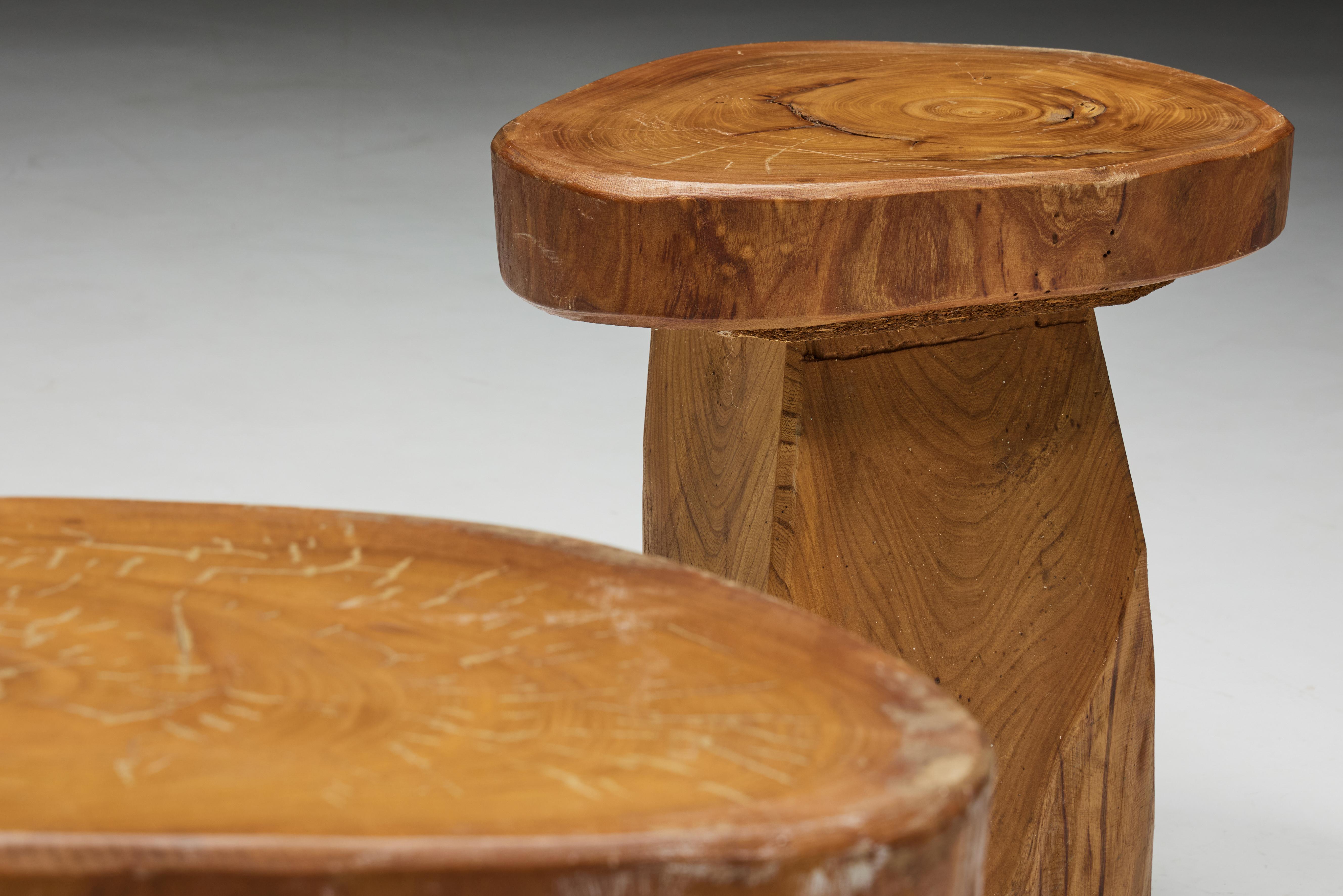 Monoxylite Stools in the Style of Zanine Caldas, Brazil, 1970s In Excellent Condition For Sale In Antwerp, BE
