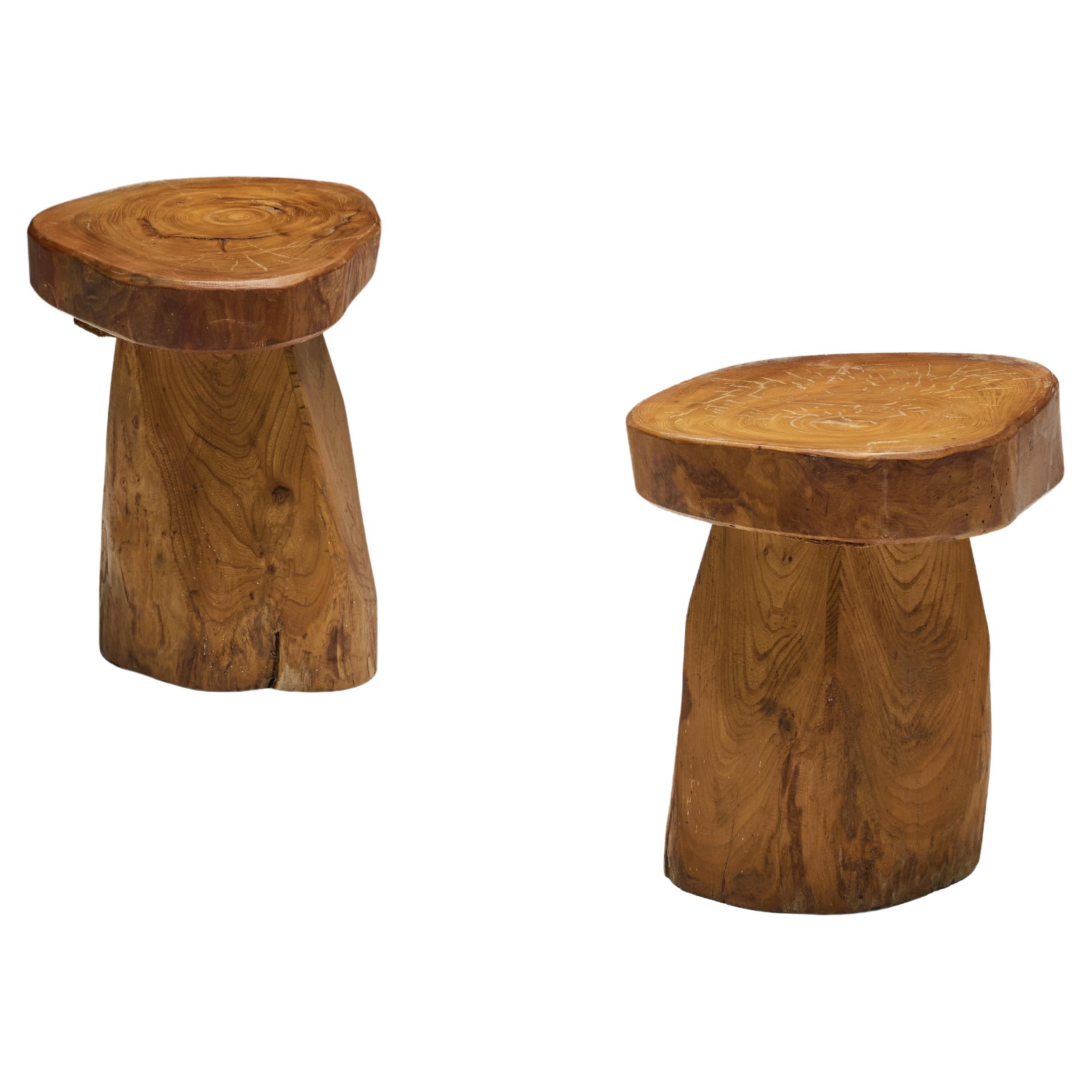 Monoxylite Stools in the Style of Zanine Caldas, Brazil, 1970s For Sale