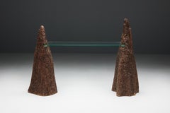 Monoxylite Wabi Sabi Console Table, France, 1960s