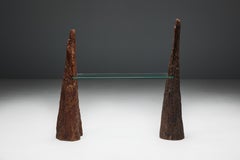 Monoxylite Wabi Sabi Console Table, France, 1960s