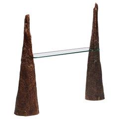 Monoxylite Wabi Sabi Console Table, France, 1960s