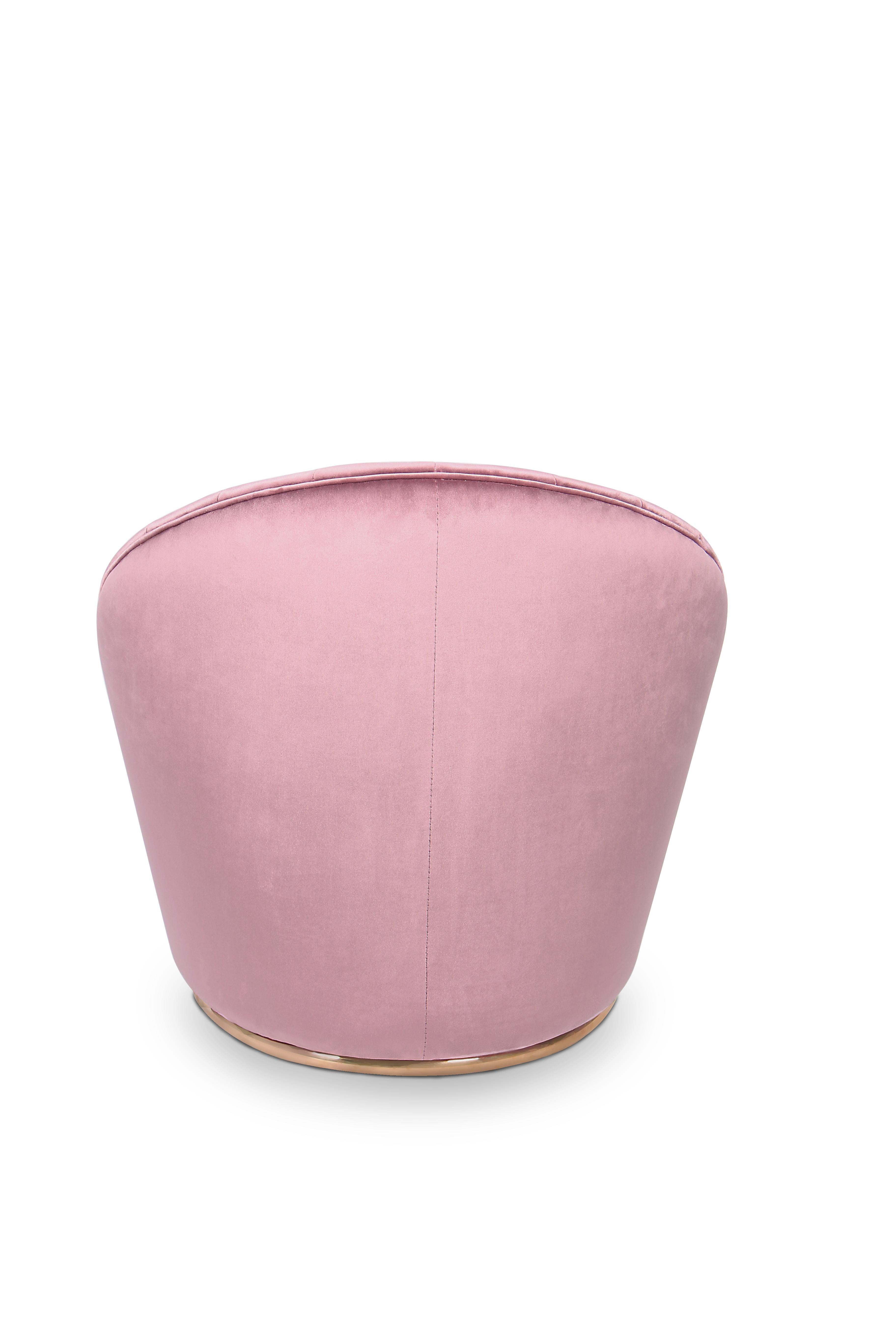 pink armchair