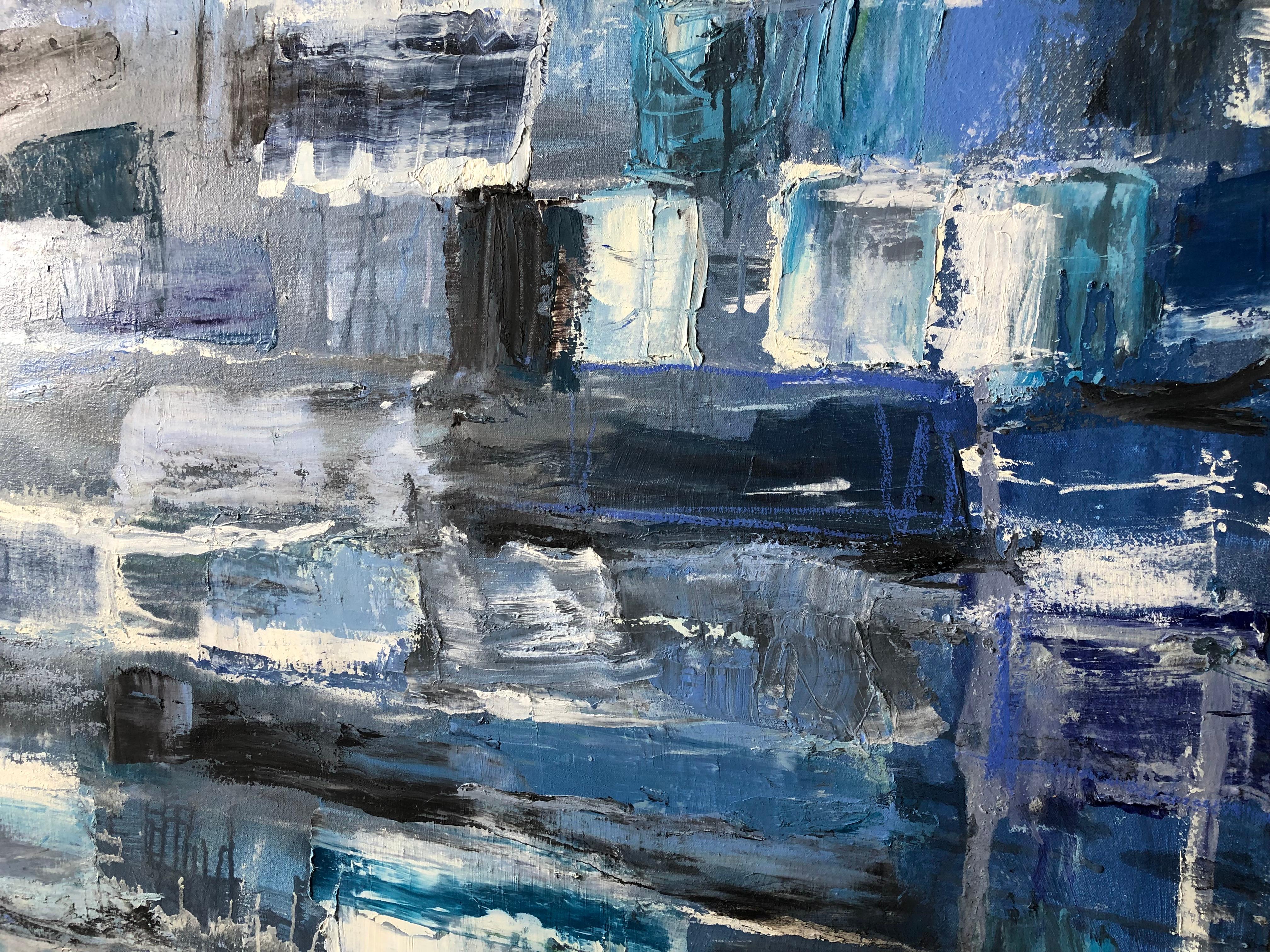 Call of the Sea - Monroe Hodder, American, Abstract, Juxtapositions, Bold, Blue 7