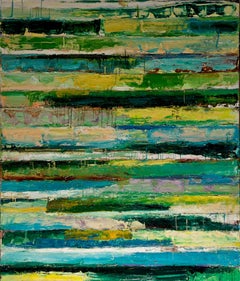 Green Revolution-Monroe Hodder, American, Abstract, Juxtapositions, Bold, Modern