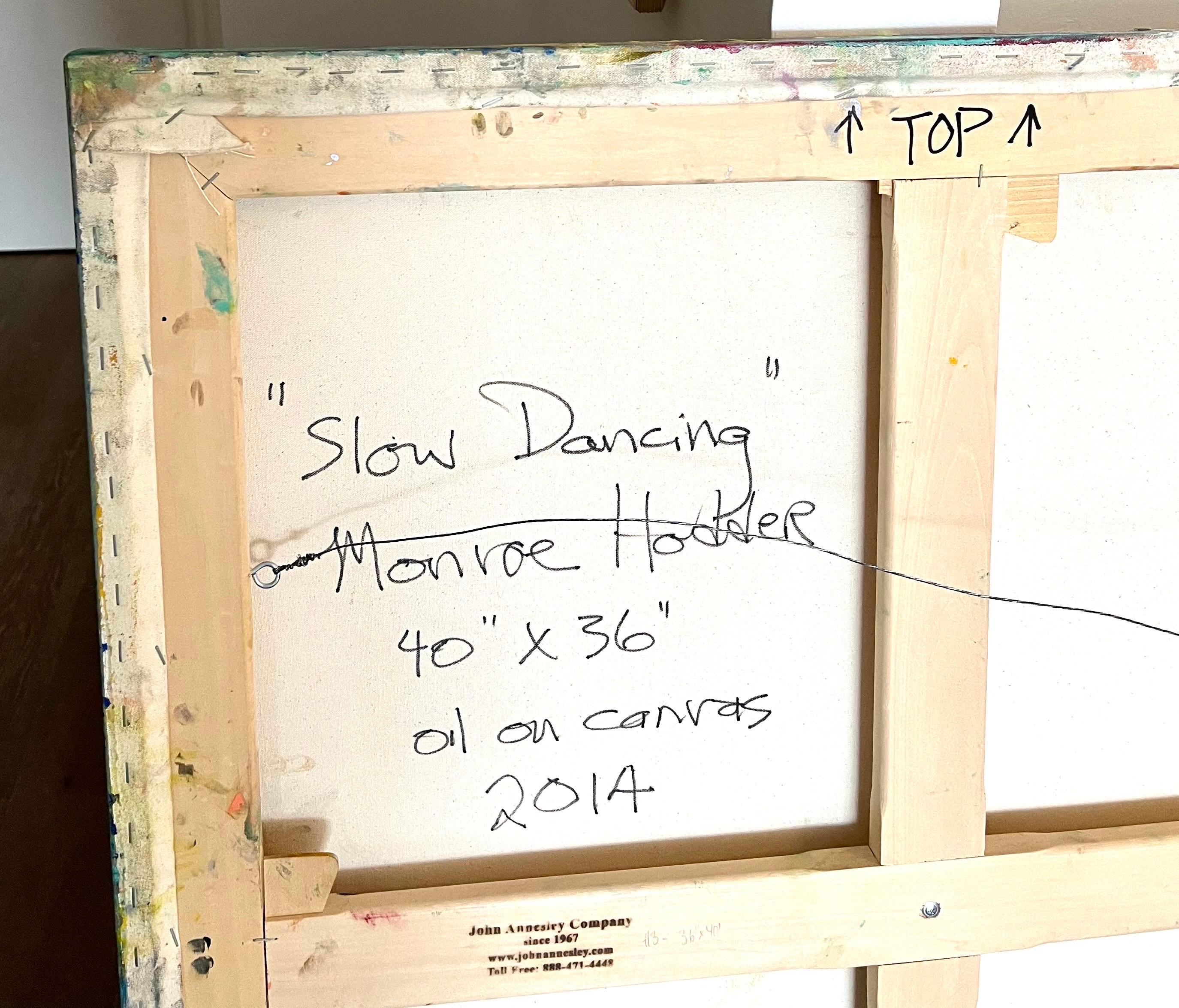 Large Abstract Expressionist Colorful Painting Monroe Hodder Slow Dancing For Sale 12