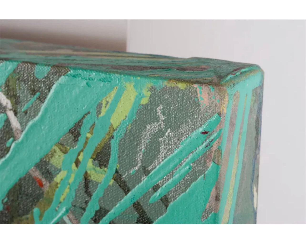 Large Abstract Expressionist Colorful Painting Monroe Hodder Slow Dancing For Sale 2