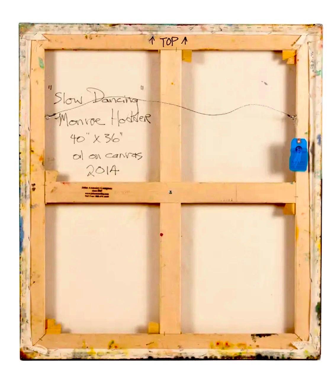 Large Abstract Expressionist Colorful Painting Monroe Hodder Slow Dancing For Sale 3