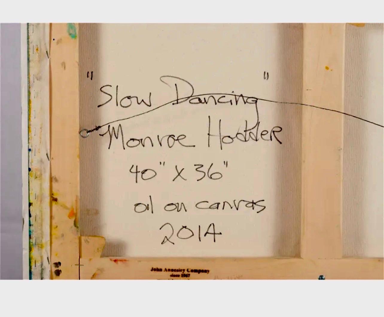 Large Abstract Expressionist Colorful Painting Monroe Hodder Slow Dancing For Sale 4