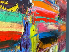 Life on Mars-Monroe Hodder, American, Abstract, Juxtapositions, Bold, Modern, Red