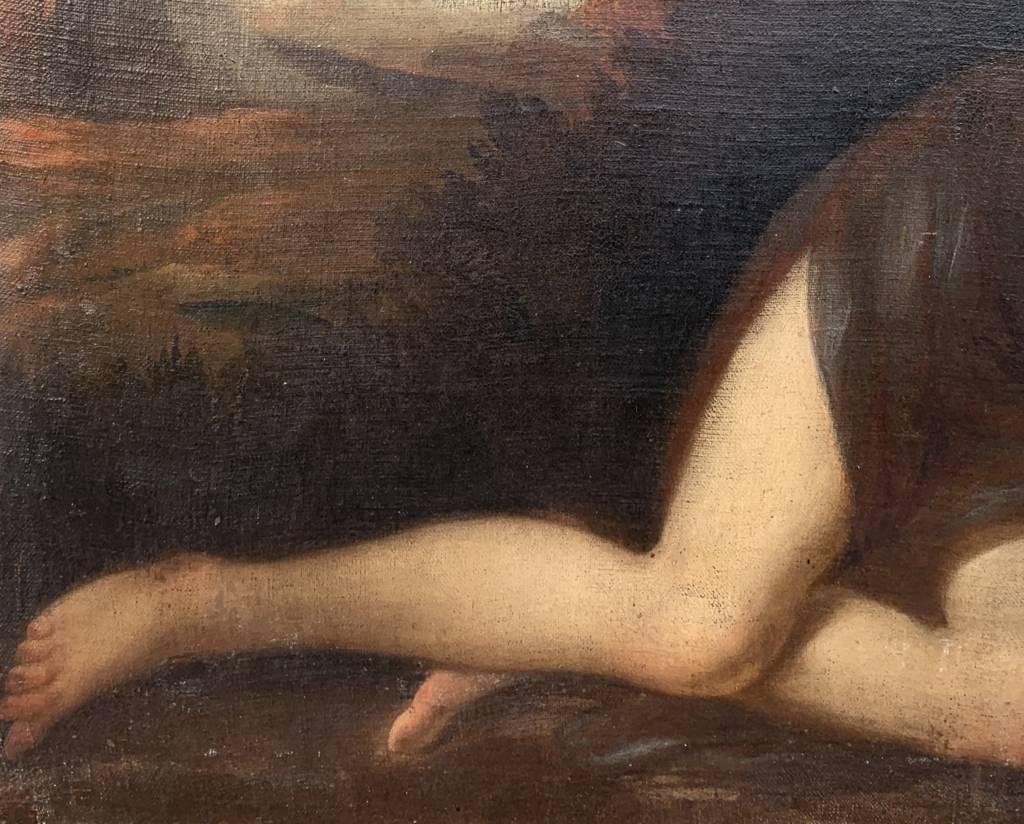 Peintre italien baroque - peinture de figures du XVIIe siècle - Marie-Madeleine en vente 4
