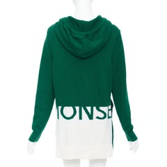 MONSE 2021 Runway green white logo polo  hood sweater mini skirt