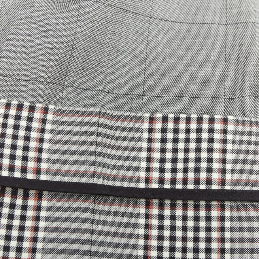 MONSE graue Wolle  Kontrastfarbene karierte Hose mit umgeschlagenem Saum US2 S im Angebot 3