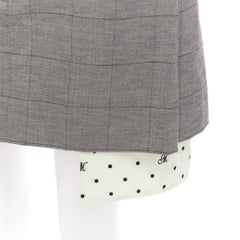 MONSE grey wool cotton blend exposed pocket deconstructed skirt US2 S