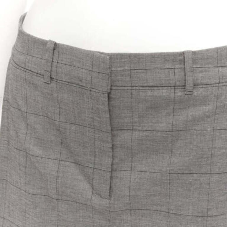 MONSE falda deconstruida con bolsillos a la vista en mezcla de algodón y lana gris US2 S en venta 2