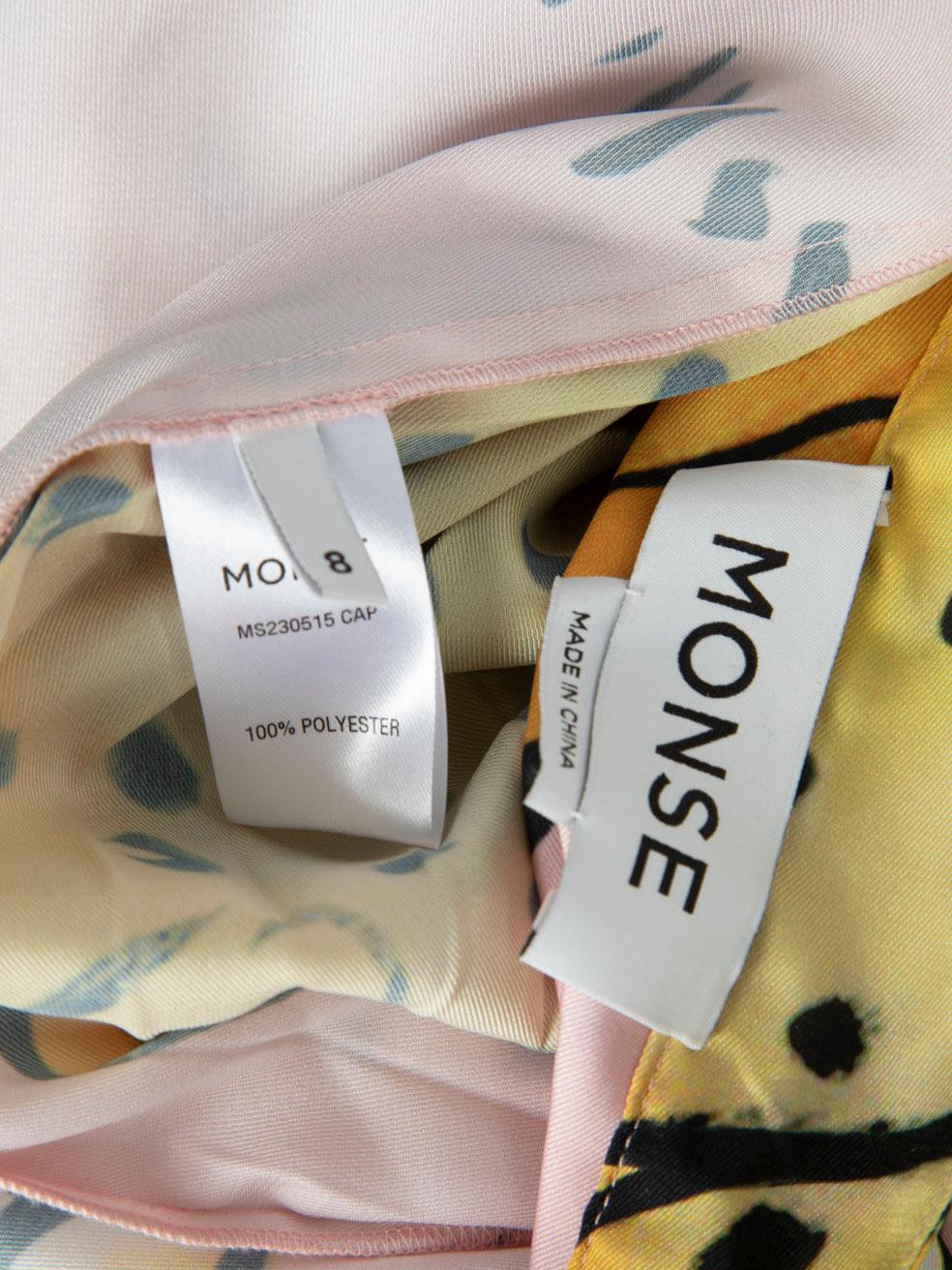 Monse Leopard Graphic Print High Low Dress Size L In Good Condition In London, GB