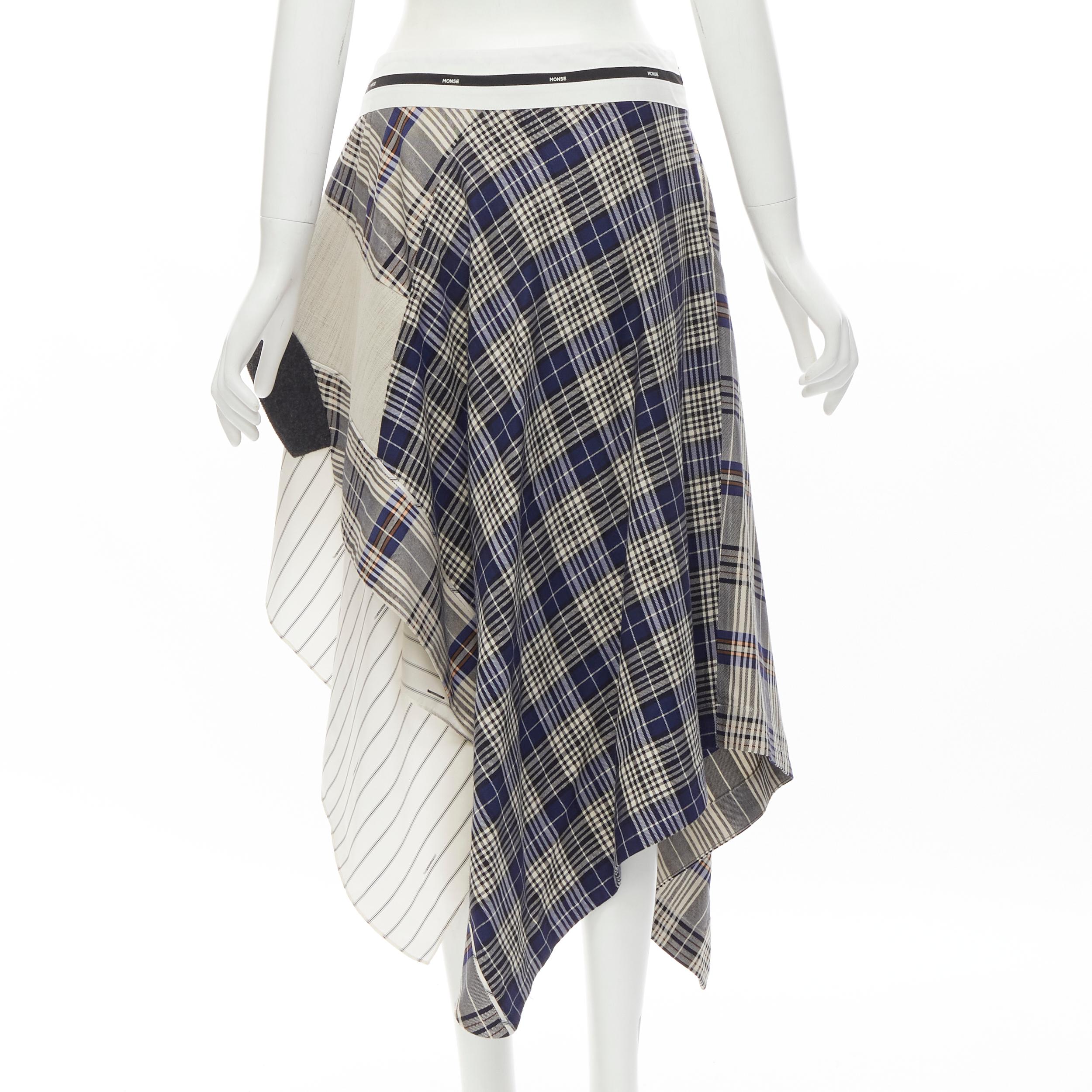plaid asymmetrical skirt
