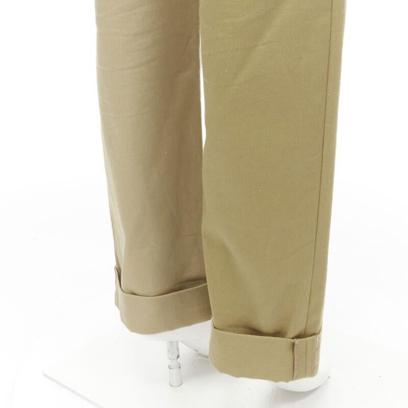 MONSE laine mélangée déconstruit bande de taille patchwork charpentier cargo jeans US6 M en vente 4