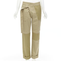 MONSE wool blend deconstructed waist band patchwork carpenter cargo jeans US6 M