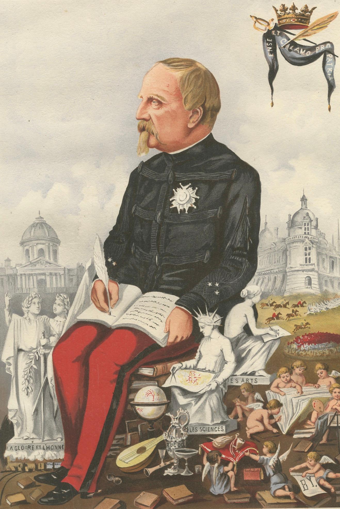 Monseigneur le Duc d’Aumale, French Chromolithograph Caricature, 1884