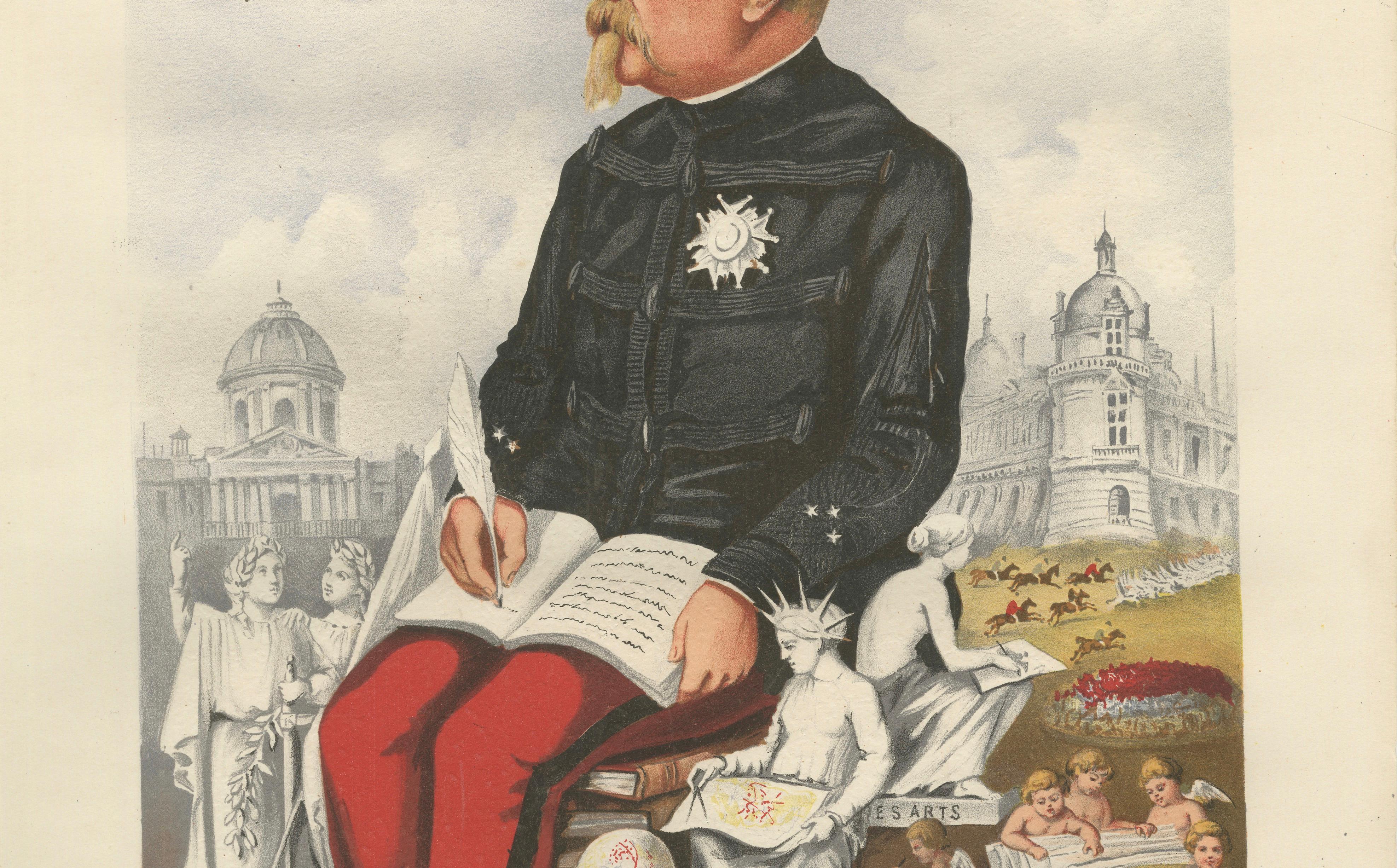 Monseigneur le Duc d’Aumale, French Chromolithograph Caricature, 1884
