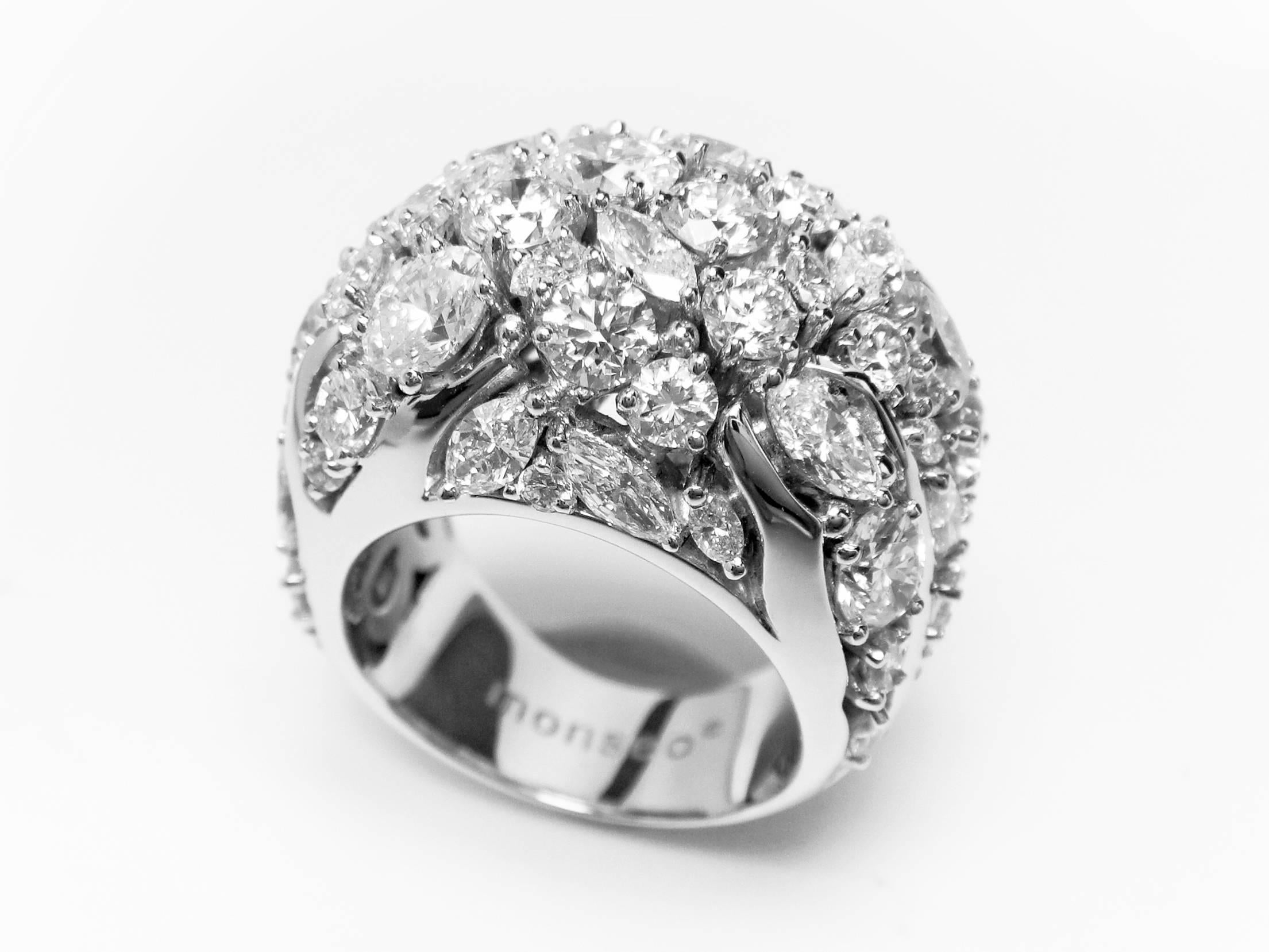 Monseo 'Arbre' Diamond White Gold Ring For Sale 3