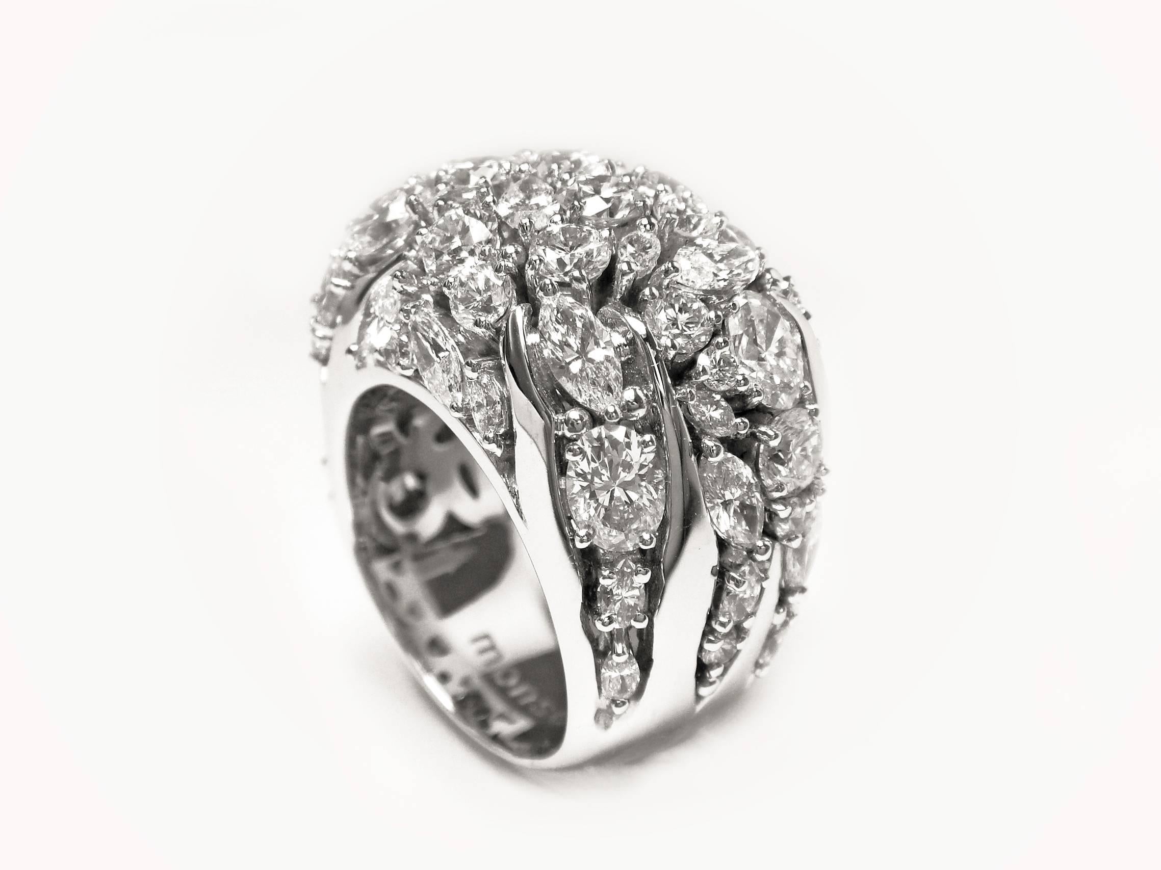 Monseo 'Arbre' Diamond White Gold Ring For Sale 4