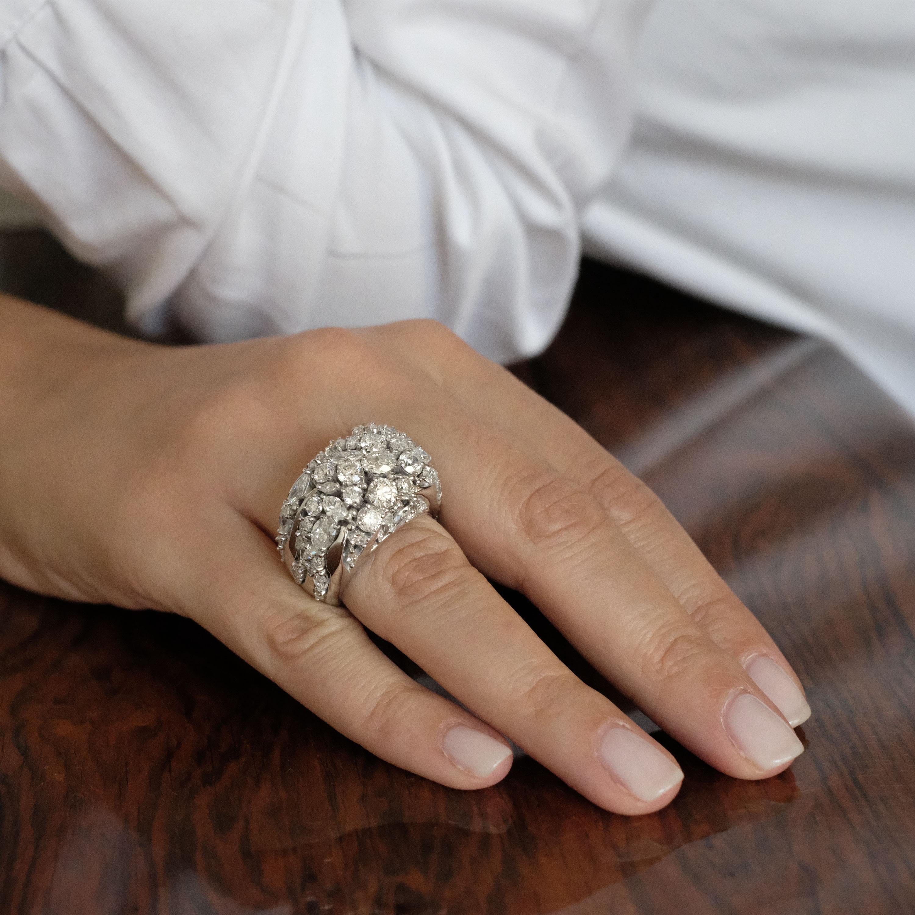 Monseo 'Arbre' Diamond White Gold Ring For Sale 2
