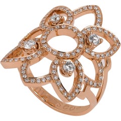 Monseo Diamond Rose Gold Cocktail Ring
