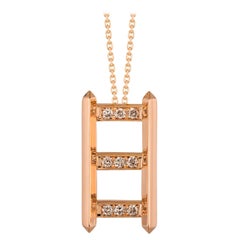 Monseo Diamond Rose Gold Pendant Necklace