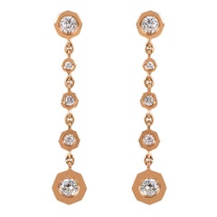Monseo Rose Gold Diamond Earrings