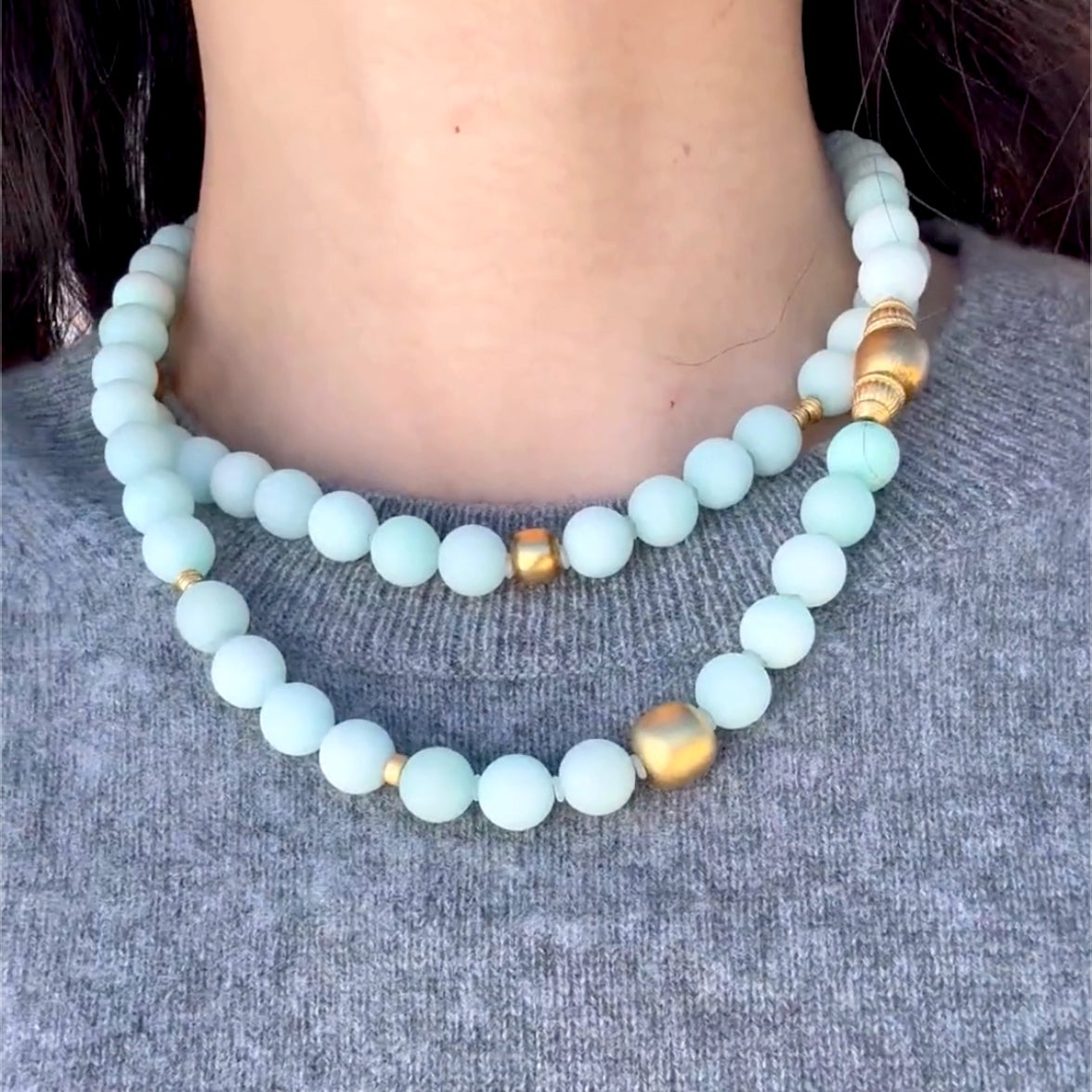Monsieur Mint Chalcedony Necklace - by Bombyx House For Sale