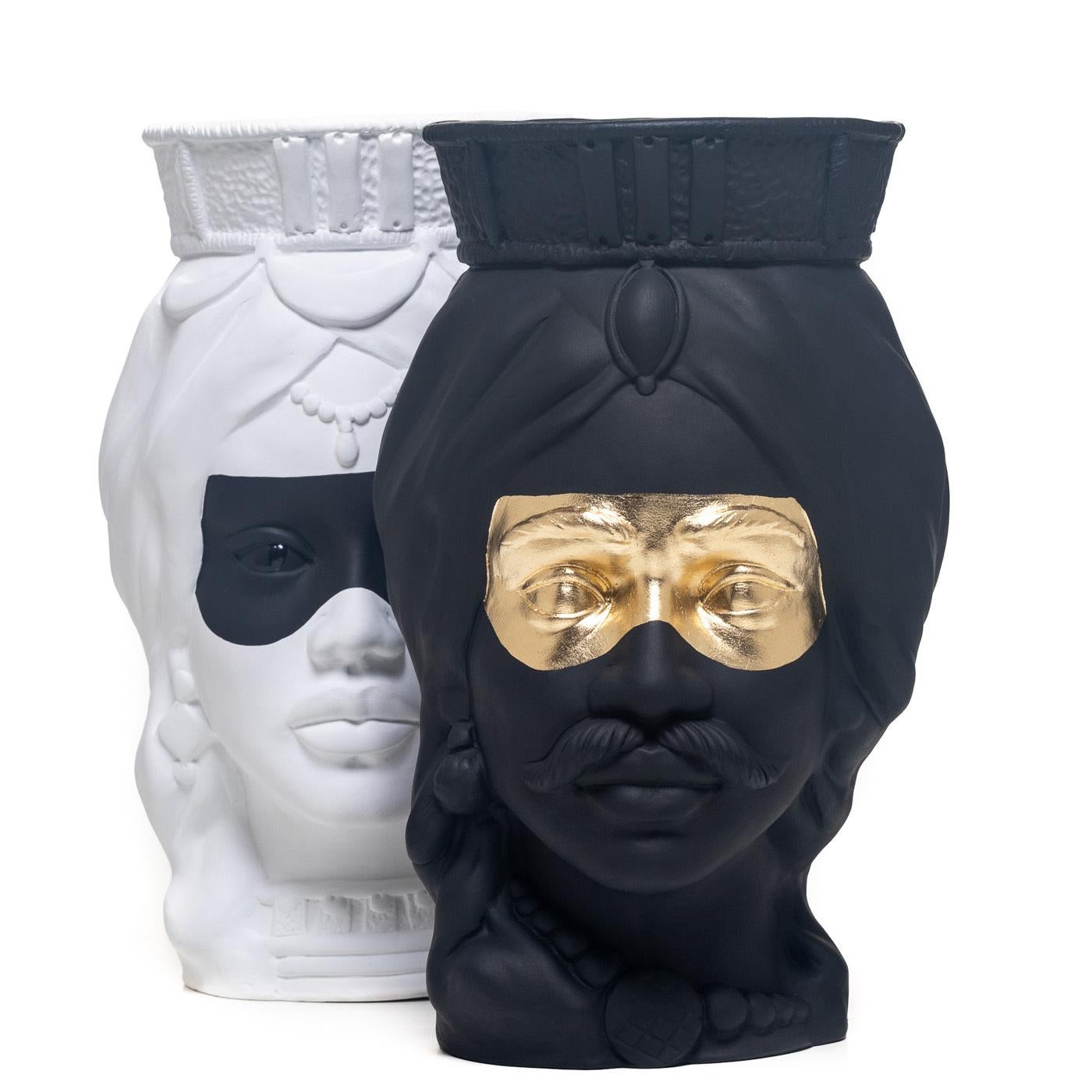 Contemporary Monsieur Nox Head Vase For Sale