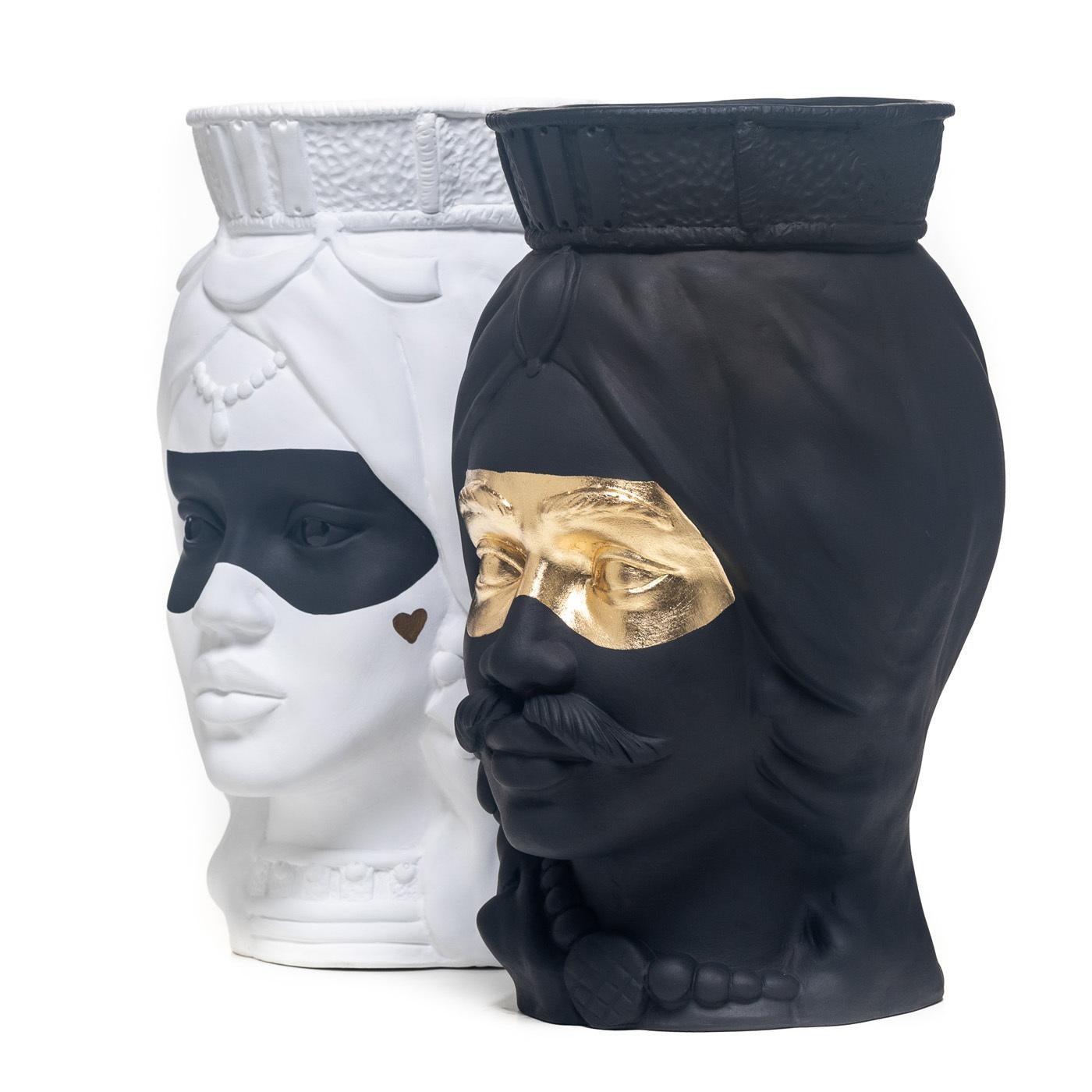 Ceramic Monsieur Nox Head Vase For Sale