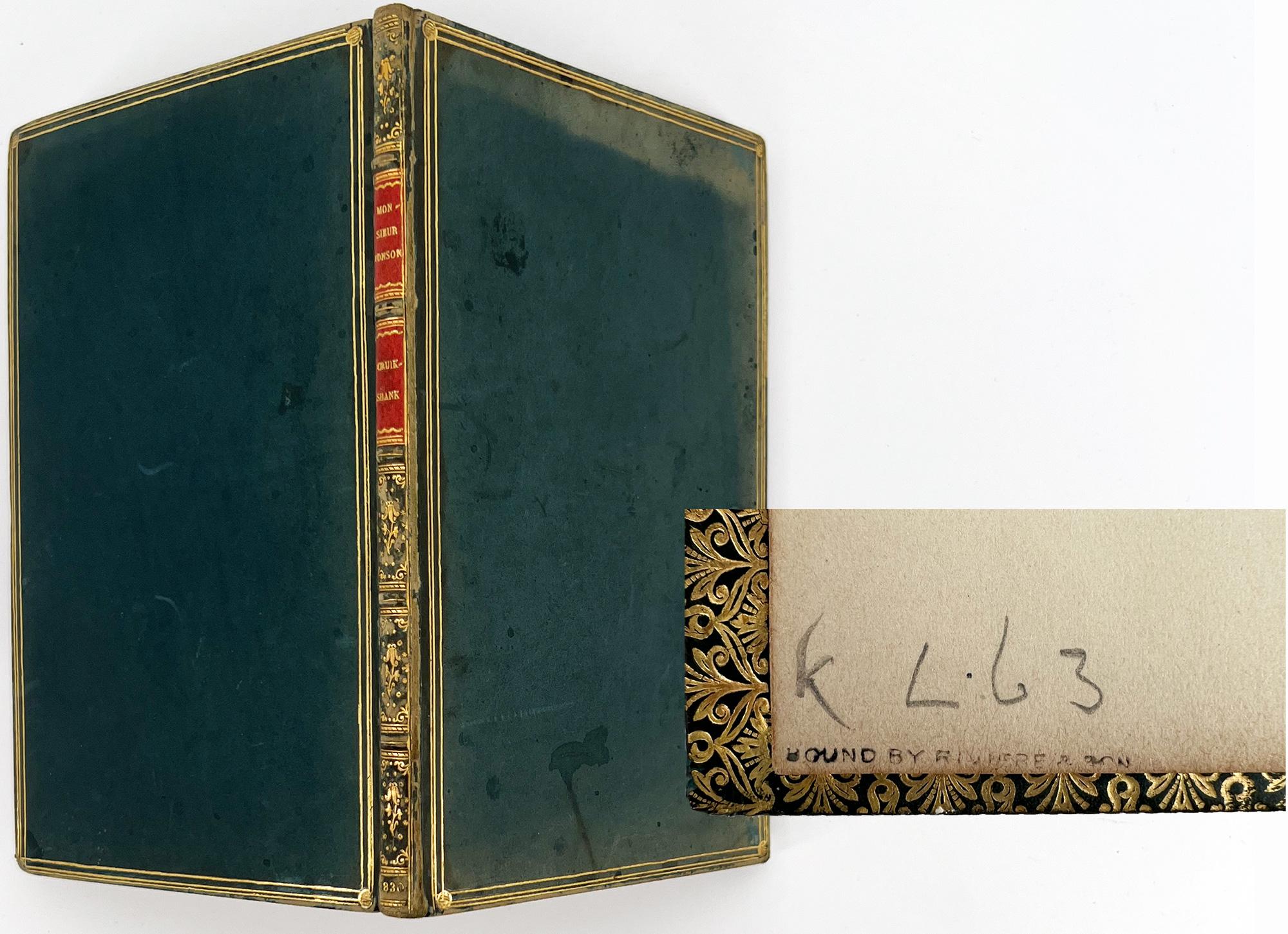 English Monsieur Tonson by J. Taylor, illustrations by Robert CRUIKSHANK For Sale