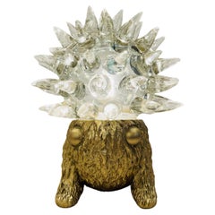 Monster Gattooffer with Hand-blown Glass Spikes and Textured Brass