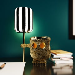 Monster Grumpy with Hand-blown Bullseye Candy and Textured Brass