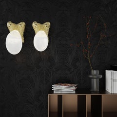 Monster Humpty with Hand-Blown Glass Bubble and Textured Brass