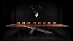 In Stock -16 Foot Single Slab Claro Walnut Cantilever Base Table