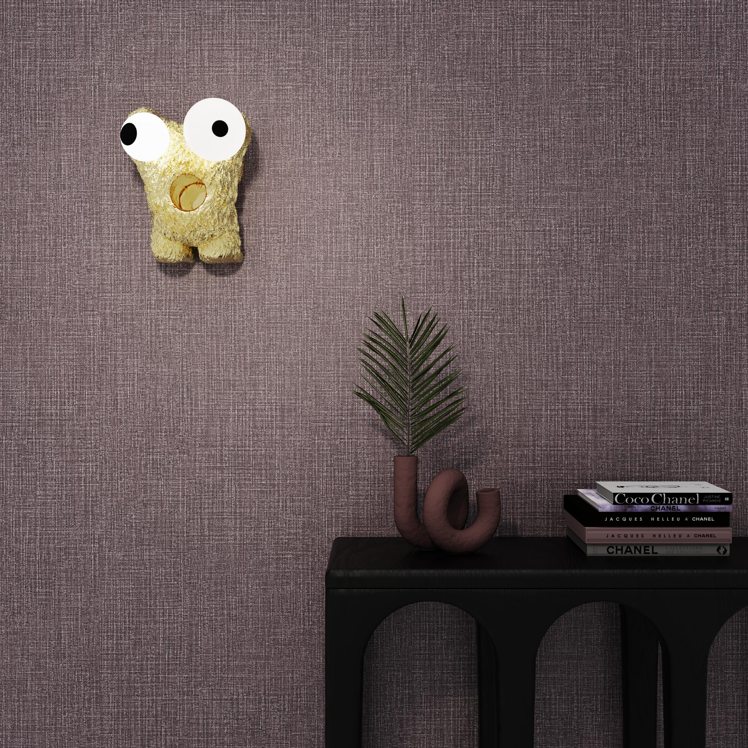Postmoderne Monster Squinty avec yeux en verre soufflé à la main et laiton texturé en vente