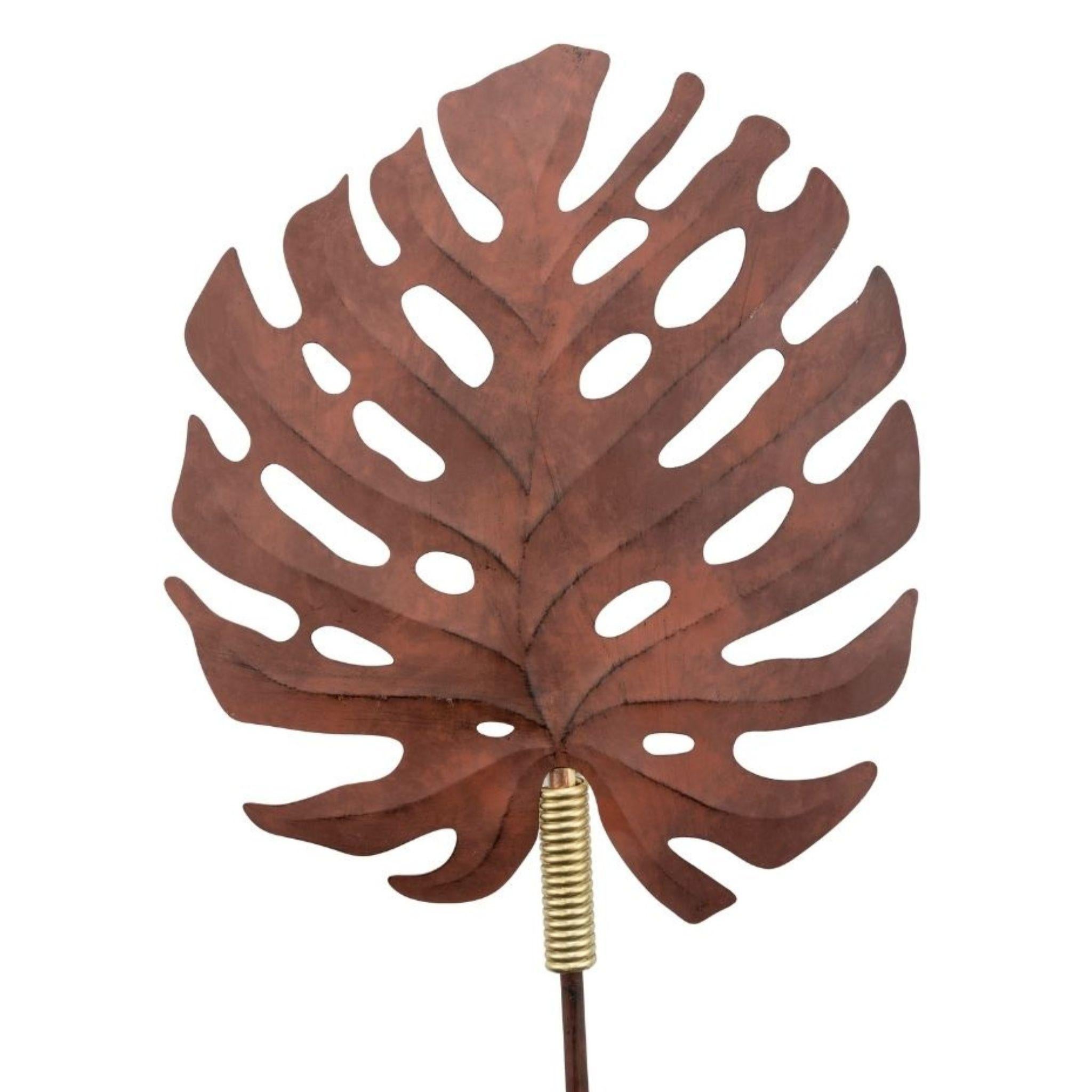 Cast Monstera Leaf Ornamental Wall Light For Sale