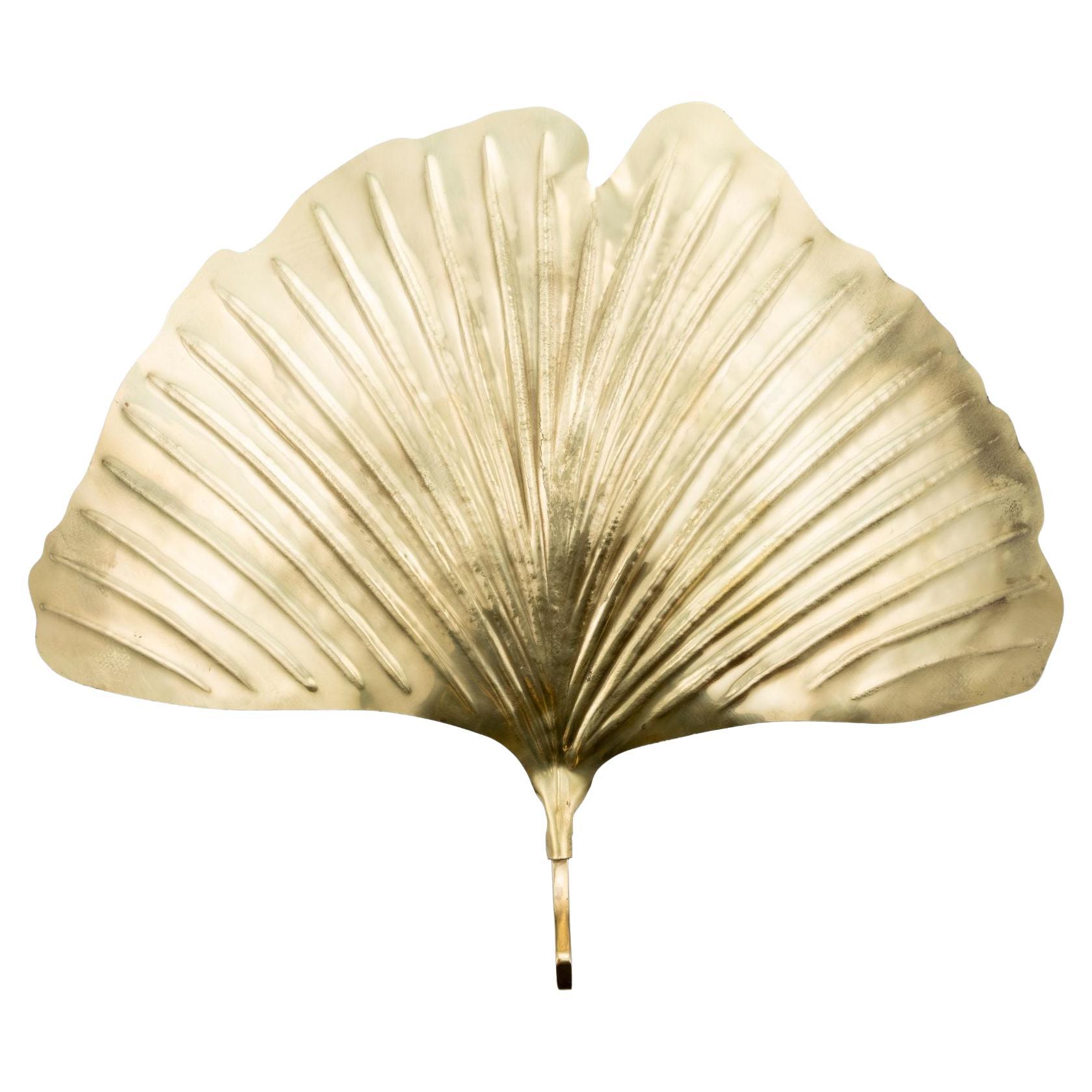 Monstera Leaf Ornamental Wall Light in Iron For Sale