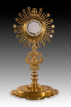 Monstrance, San Martín de Cartes. Gilt bronze. Spanish school, 1680.