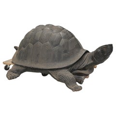 Monstrous Size 6' Long 800 Pound Cast Iron Tortoise Sculpture or Garden Fountain