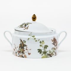 Mont Blanc, Contemporary Decorated Porcelain Tureen by Vito Nesta