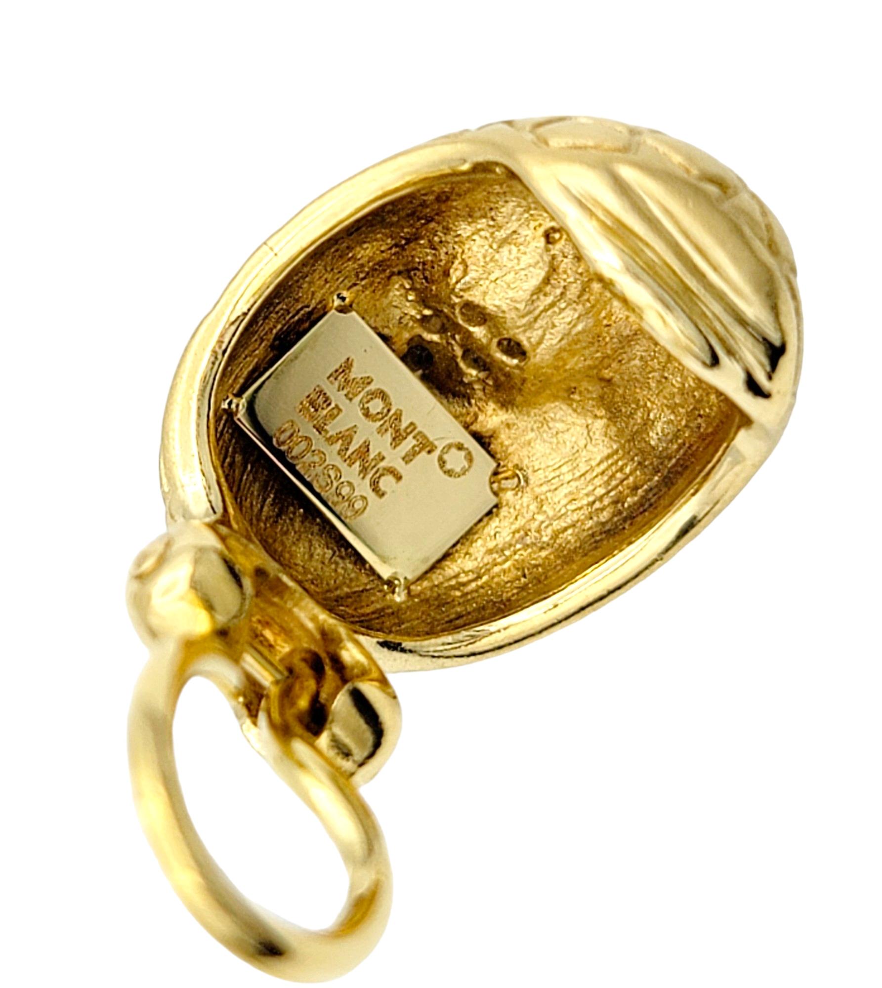 Mont Blanc Diamond Omega Back Non-Pierced Stud Earrings in 18 Karat Yellow Gold For Sale 1