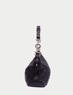 Montblanc Black Quilted Leather Hobo Bag with Chain Strap