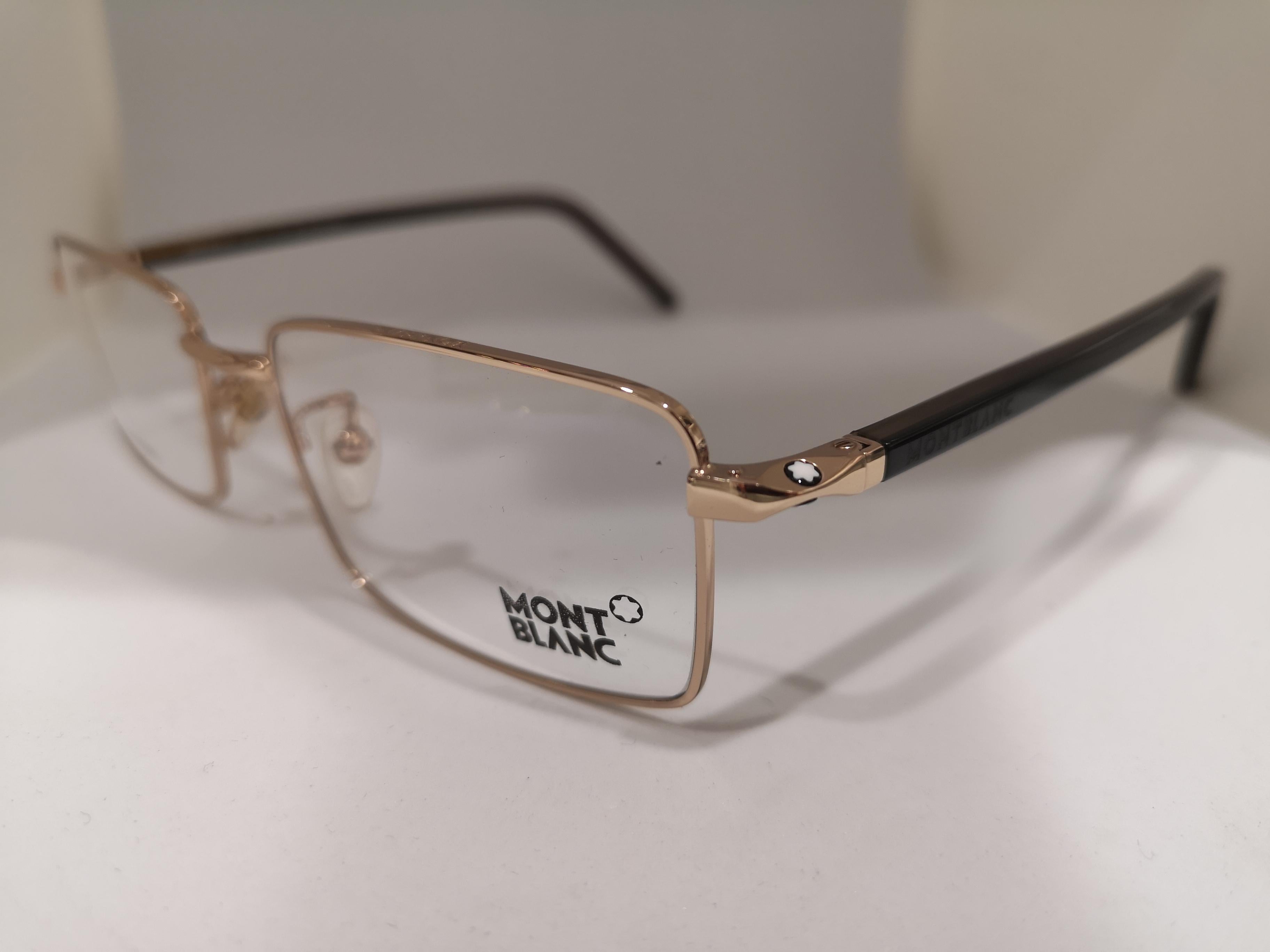 Women's or Men's Mont Blanc gold plated glasses frames  For Sale