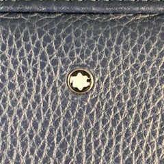 MONT BLANC Navy Pebble Grain Leather Briefcase
