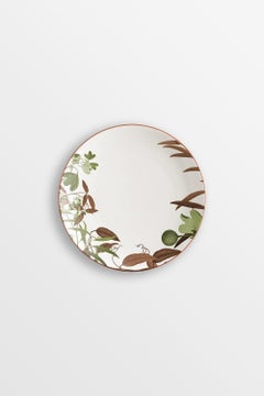 Mont Blanc, Six Contemporary Porcelain Bread Plates with Decorative Design